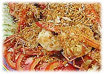 thai food : garlic prawns