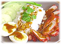 thai foodข้าวหมูแดง