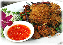 thai food : Fried Chicken Wings with lemongrass
