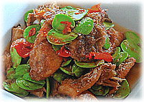 สูตรอาหารไทย : ปลาผัดสะตอ