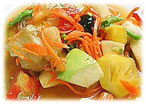 สูตรอาหารไทย : ส้มตำผลไม้