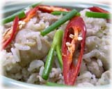 spring onion + chili 