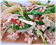 สูตรอาหาร : ผัดเกี๋ยมฉ่ายหมูสับ