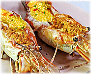  สูตรอาหารไทย : กุ้งย่างราดซ๊อสกะหรี่