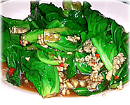  Thai Food Recipe | Thai Stir Fried Baby Cabbages with Minced Pork