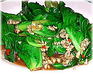 สูตรอาหาร : ผัดแขนงหมูสับ