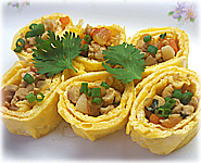 Thai Recipes :  Thai Egg Roll with Minced Pork