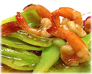  สูตรอาหารไทย : กุ้งผัดพริกหยวก