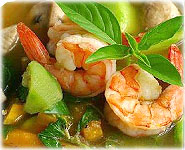 Thai Recipes : Thai Spicy Mixed Vegetables Soup with Prawns