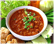 Thai Recipes : Minced Pork with Spicy Tomato Dipping Sauce