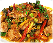  สูตรอาหารไทย :  ผัดเผ็ดหมูป่า