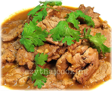  สูตรอาหารไทย : หมูผัดกะปิ