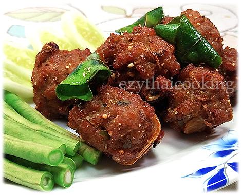 Thai Food Recipe |  Thai Deep Fried Spicy Minced Pork