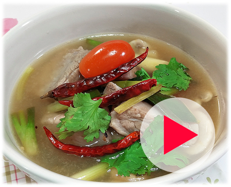  สูตรอาหารไทย : ต้มแซ่บกระดูกหมูอ่อน