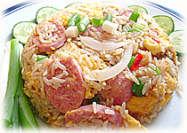Thai Recipes : Thai Fried Rice with Sour Pork