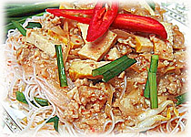 Thai Recipes : Stir Fried Rice Noodle with Coconut Milk