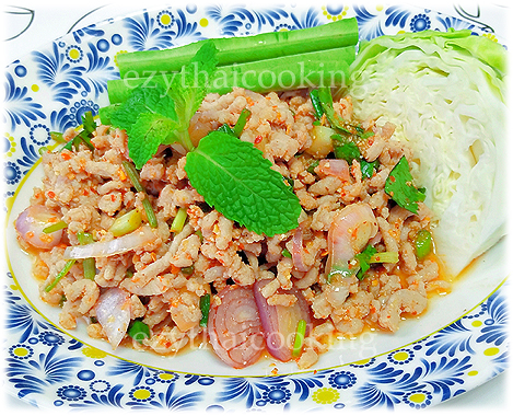 Thai Food Recipe |  Ground Pork Salad