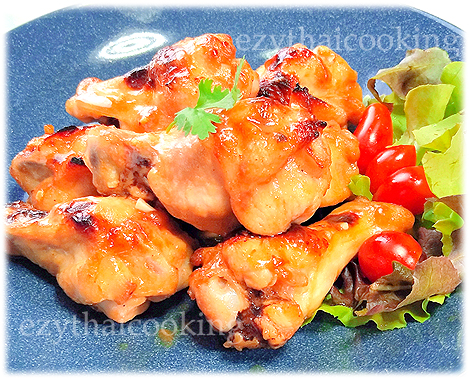  Thai Food Recipe | Thai Roasted Chicken Wing Stick
