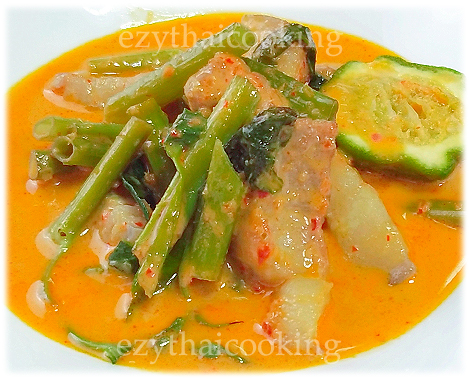  Thai Food Recipe | Thai Pork Curry with Thai Morning Glory