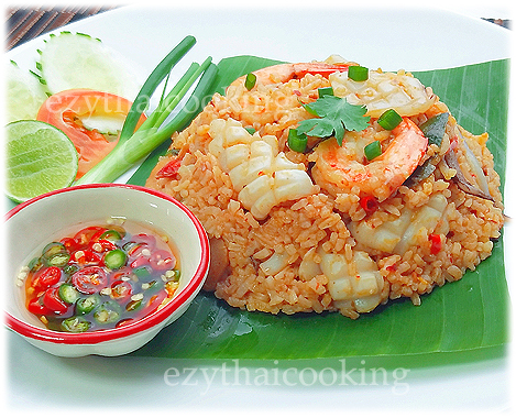  Thai Food Recipe | Thai Seafood Tom Yum Fried Rice