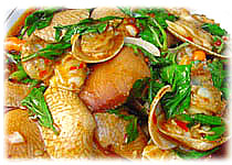 Thai Recipes : Stir Fried Clams with Roasted Chili Paste